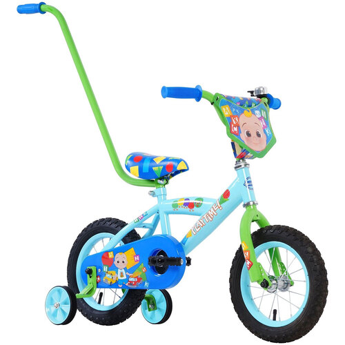 Cocomelon Kids/Childrens Bike with Parental Handle 30cm 3Y+