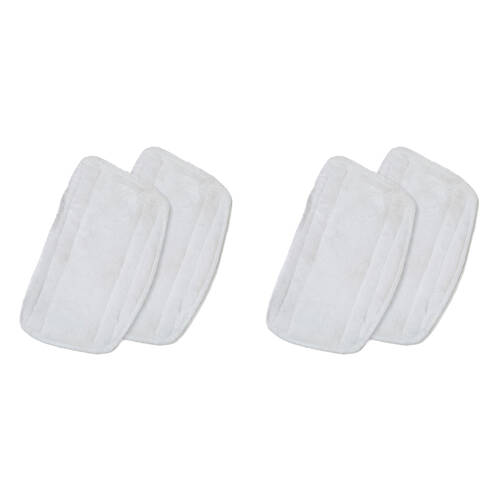 2x 2pc CleanUp i-Vac Steamy Wonder Mop Pads for Efficient Floor Cleaning White