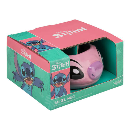 Disney Lilo & Stitch Angel Shaped Ceramic Coffee/Tea Mug Cup 450ml