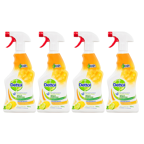 4PK Dettol Multi Purpose Spray Citrus Lemon Lime 750ml