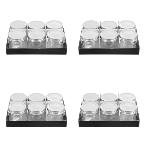 4PK 6PK Lemon & Lime 200ml Preserve Jar Capri Glass w/ Silver Lid