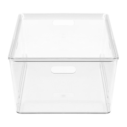 Boxsweden Crystal Tidy Box 52cm/24L Storage w/ Lid - Clear