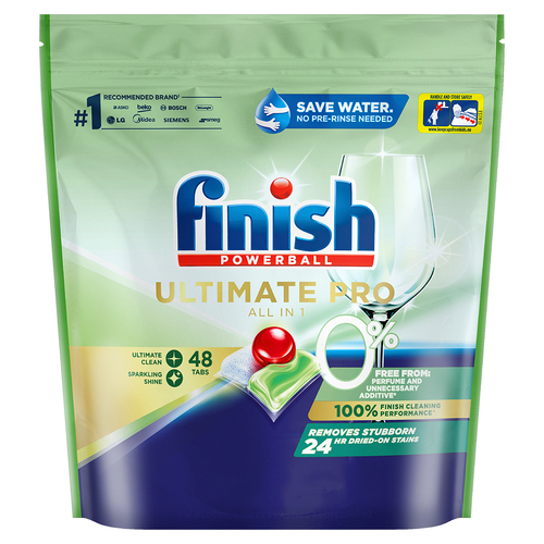 48pc Finish Powerball Ultimate Pro 0% Dishwasher Tablets