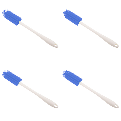 4PK Appetito Silicone Bottle Brush 35.5x4.5cm Dia. Blue