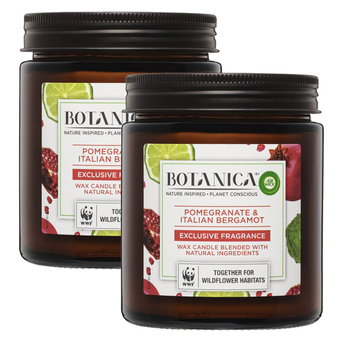 2PK Air Wick Botanica Scented Wax Candle Pomegranate & Italian Bergamot