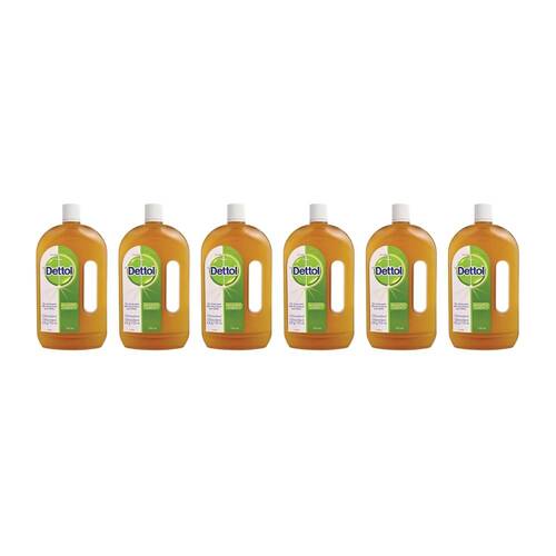 6PK Dettol Classic Disinfectant Antiseptic Liquid 750ml
