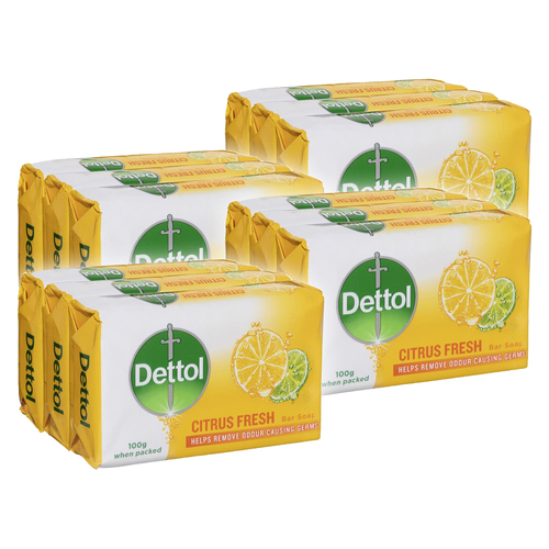 4PK Dettol Citrus Fresh Bar Soap 100g