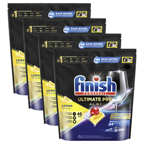 184pc Finish Powerball Ultimate Pro All In 1 Dishwasher Tablets