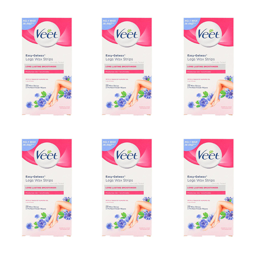 120pc Veet Legs & Body Wax Strips w/ A Touch Of Almond Oil