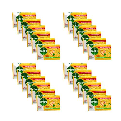 24PK Dettol Soap Bar Antibacterial Fresh Yuzu Citrus Fragrance 60g