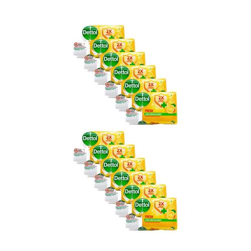 12x 3PK Dettol Soap Bar Antibacterial Fresh Yuzu Citrus Fragrance 110g