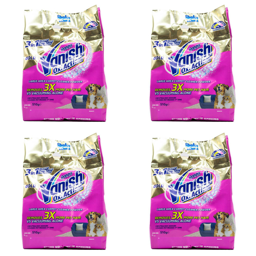 4PK Vanish Oxi Action 3In1 Gold Carpet Upholstery Cleaner 510G