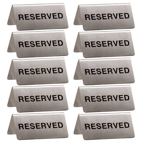 10pc Esselte Metal Reserved Sign