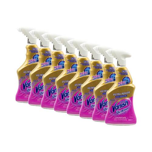 8PK Vanish Preen Oxi Action Ultra Power Gold Fabric Stain Remover Spray 450ml