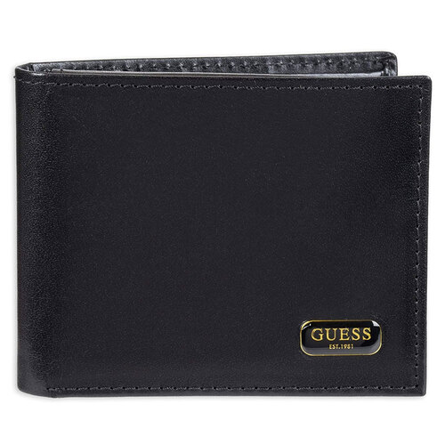 Guess Chavez Leather Passcase Wallet RFID Black