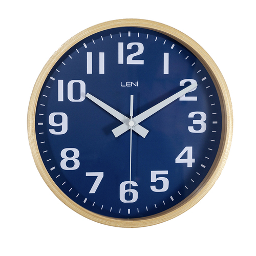 Leni 26cm Wood Wall Clock Navy