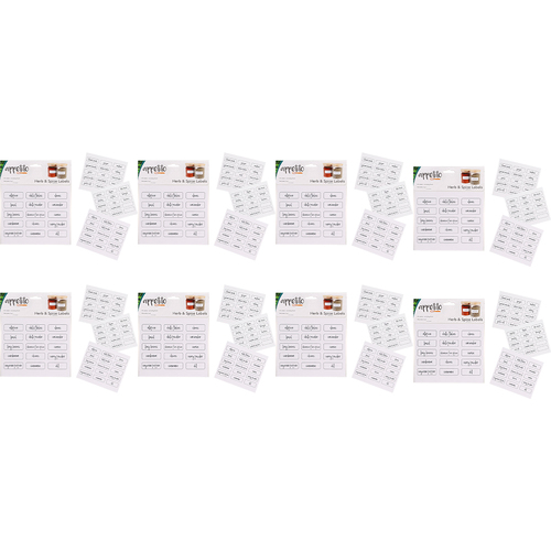8x 45pc Appetito Vinyl Herb & Spice Labels Home Kitchen Accessory