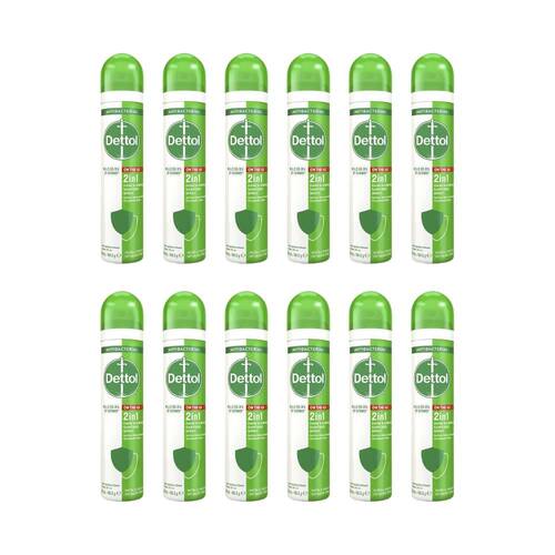 12PK Dettol 2-in-1 Hand & Surface Disinfectant Spray 90ml Antibacterial
