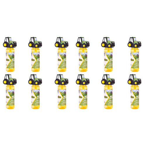 12PK John Deere Blowing Bubbles Bottle w/Bottle Tractor Themed Wand 147ml
