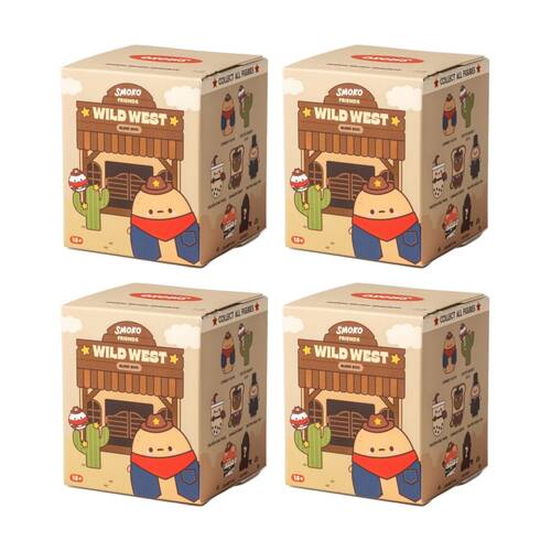 4PK Smoko Friends Wild West Blind Box Toy Collectable Figurine 15Y+ Assorted