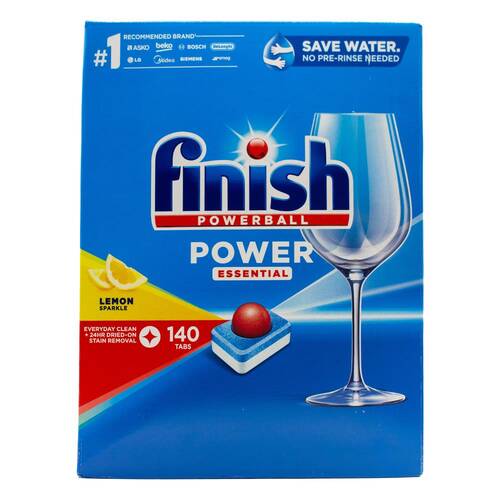140pc Finish Dishwasher Tablets Powerball Lemon Sparkle