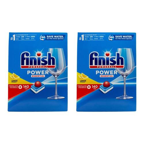 2x 140pc Finish Dishwasher Tablets Powerball Lemon Sparkle
