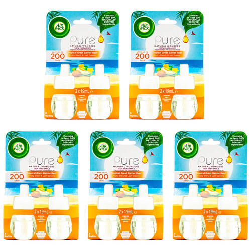 10pc Airwick 19ml Pure Scented Oil Refill Tropical Great Barrier Reef