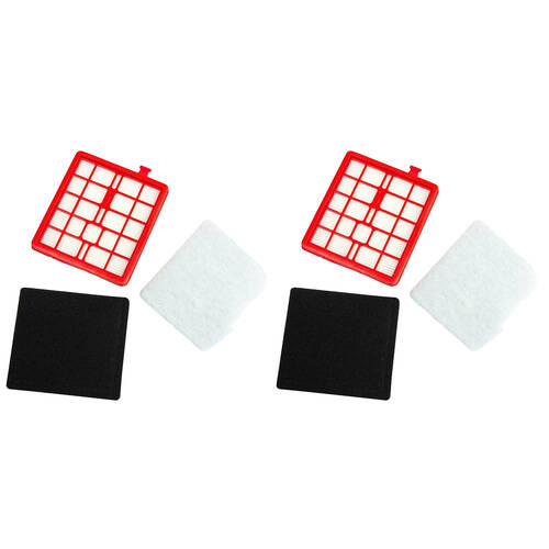 2PK Hoover T4008 5013PH 5016 Filter Set for Optimal Vacuum Performance White