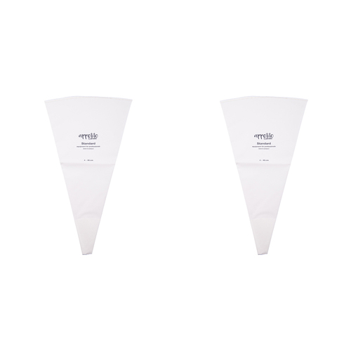 2PK Appetito Cotton/Pvc Standard Piping Bag No.4 46cm White