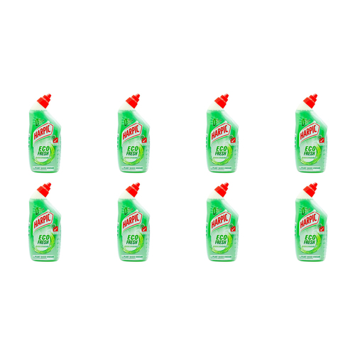 8PK Harpic Eco Fresh Toilet Gel Cleaner 500ml - Eucalyptus