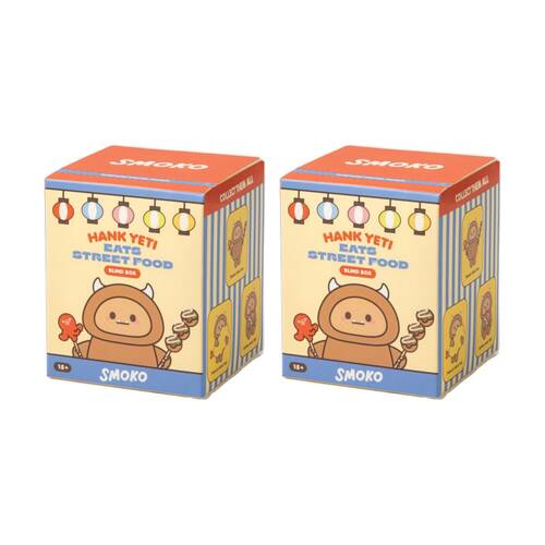 2PK Smoko Hank Yeti Eating Street Food Toy Collectable Figurine 15Y+ Assorted