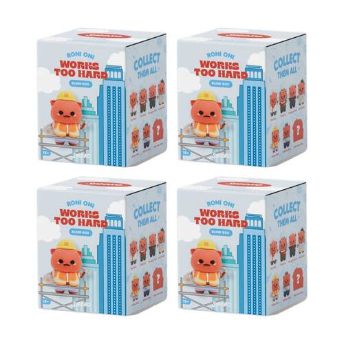 4PK Smoko Roni Oni Works Too Hard Blind Box Toy Collectable Figure 15Y+ Assorted