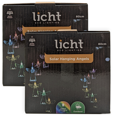 2x Licht Eco Lighting Solar Hanging Angels 80cm