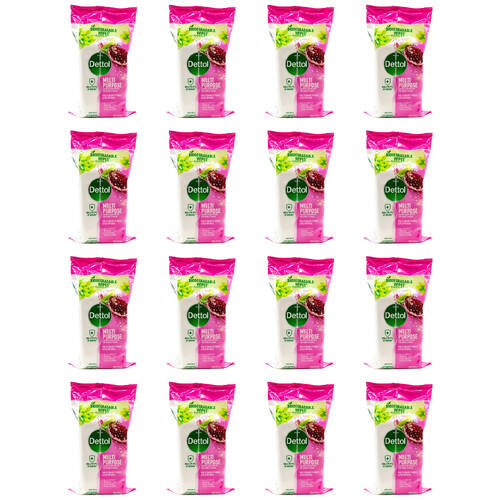 1760pc Dettol Multi Purpose Disinfectant Wipes Pomegranate & Lime Splash