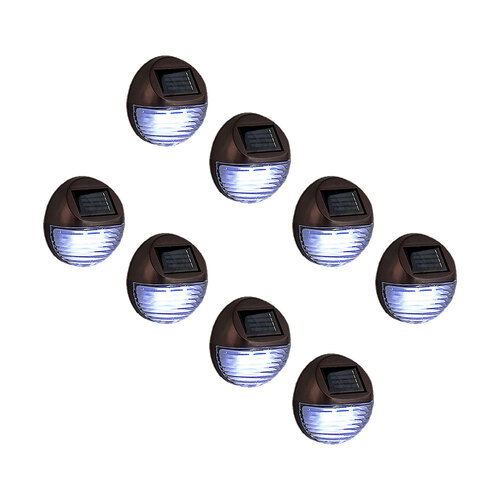 8x Licht Solar Dot Fence Light 11x4.2cm