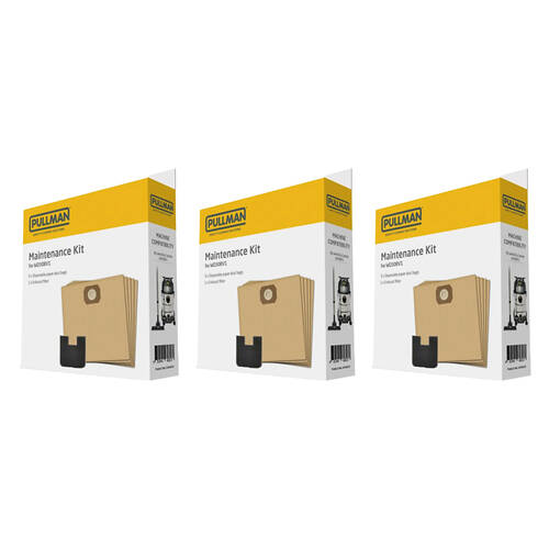 3PK Pullman 30L 32mm Wet & Dry Maintenance Kit with Dust Bags and Filter