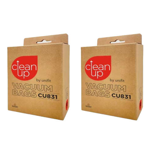 2x 10pc CleanUp CU831 Tranquility Vacuum Cleaner Bags for Pet Hair White
