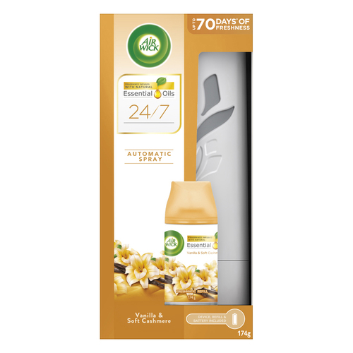 Airwick Essential Oils 24/7 Automatic Spray System Vanilla/Cashmere