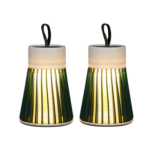 2x Licht USB Garden Light And Bug Zapper Warm White 6x9x16.2cm