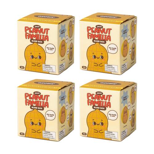 4PK Smoko Peanut Familia Blind Box Toy Collectable Figurine 15Y+ Assorted