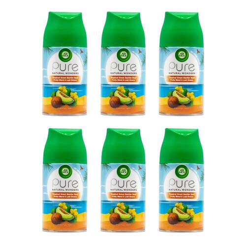 6PK Air Wick 159g Freshmatic Refill Tropical Great Barrier Reef Fruity Blend