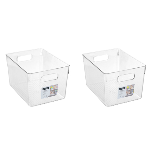 2PK Boxsweden Crystal 15L/33x25cm Encore Container - Clear
