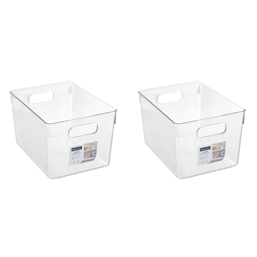 2PK Boxsweden Crystal 15L/33x25cm Encore Container - Clear