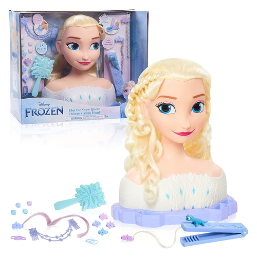 18pc Disney Frozen 2 Elsa The Snow Queen Deluxe Styling Head Kids 3y+
