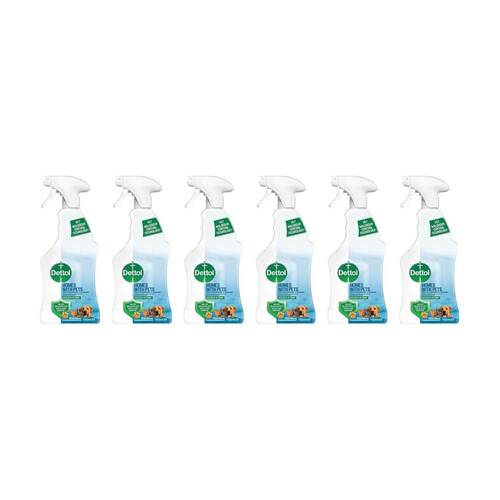 6PK Dettol Homes w/ Pets Multipurpose Cleaner Spray 750ml Fresh Breeze
