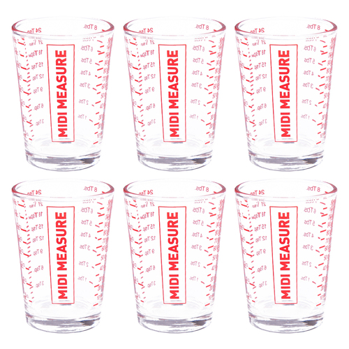 6PK Appetito Midi Measure Glass 125ml Home Kitchen Cooking