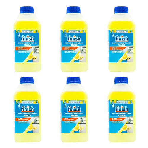 6PK Finish Dishwasher Deep Cleaner Active 250ml - Lemon