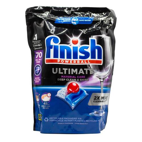 70pc Finish Dishwasher Tablets Powerball Ultimate All-in-1