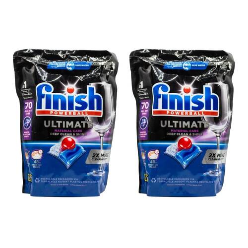 2x 70pc Finish Dishwasher Tablets Powerball Ultimate All-in-1