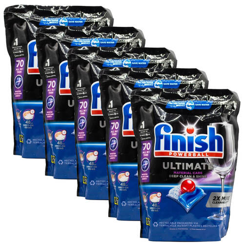 5x 70pc Finish Dishwasher Tablets Powerball Ultimate All-in-1